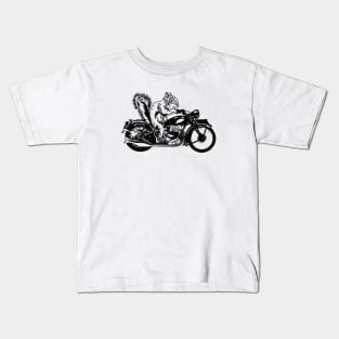 Squirrel Biker Design - For Squirrel Lovers Kids T-Shirt